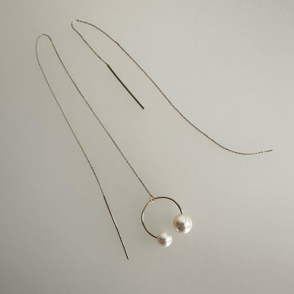 "peace lily ピースリリー"   アシンメトリー　ピアス wedding