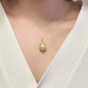 一点もの　South Sea pearl gold 12.6mm pendanttop necklace