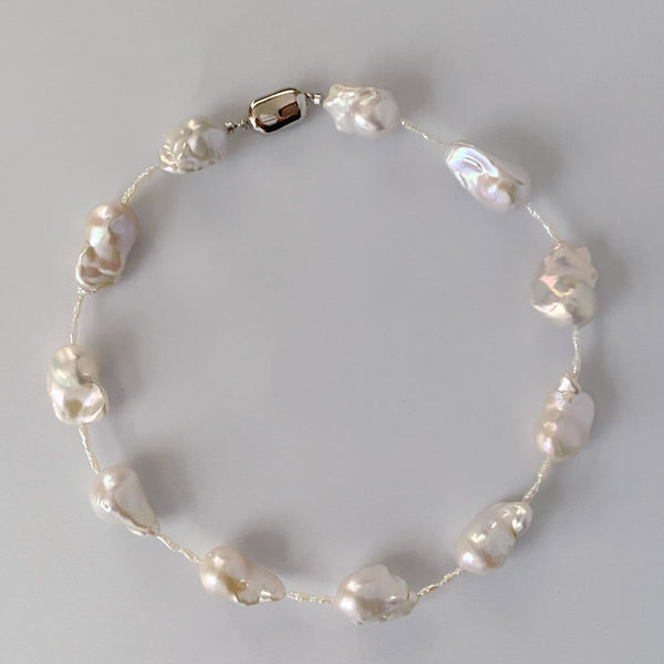 baroque pearl oyster station necklace