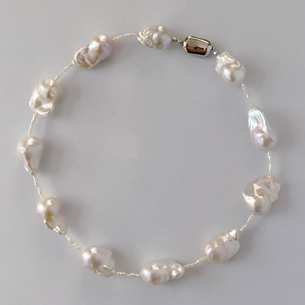 baroque pearl oyster station necklace