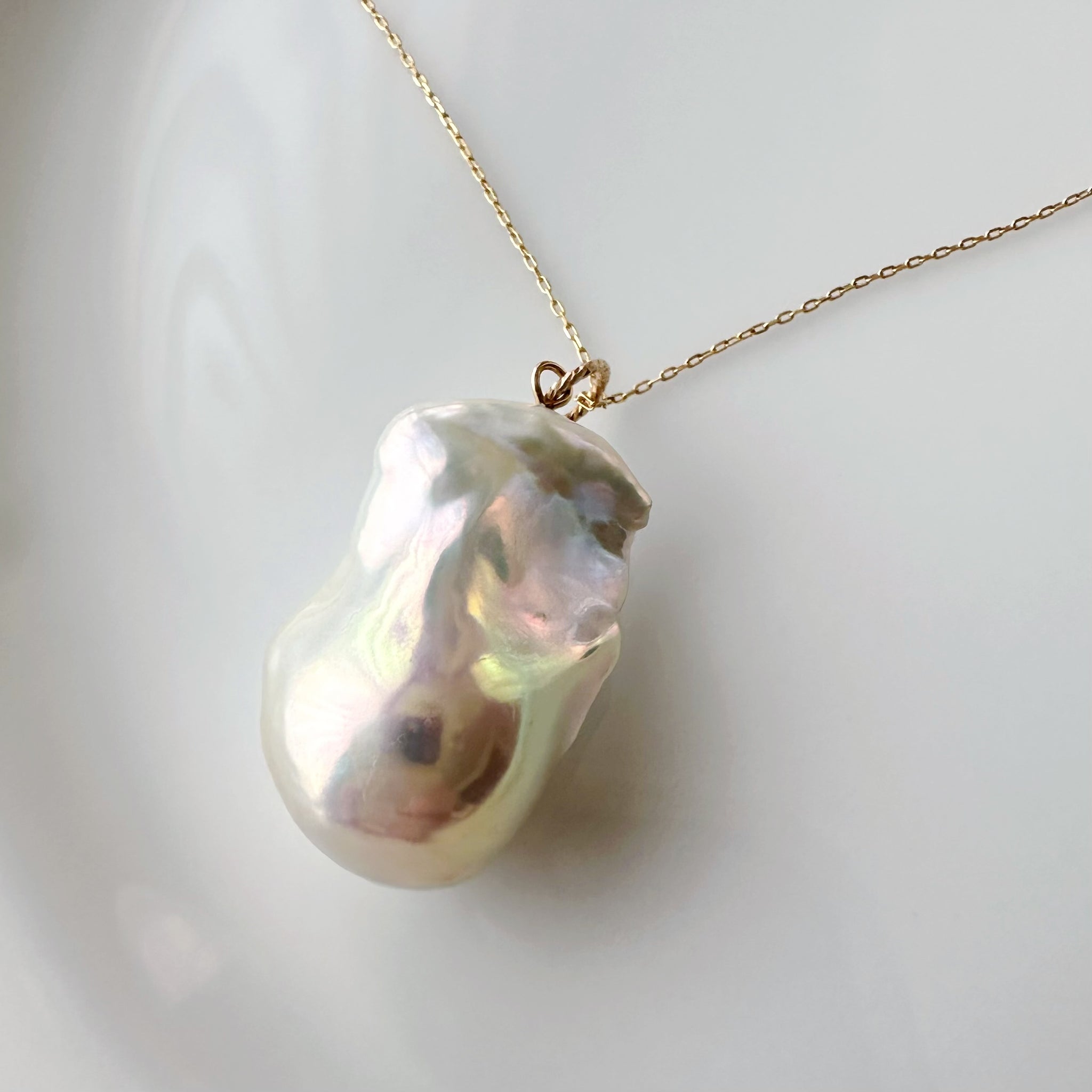 Special Baroque  pearl pendant top necklace