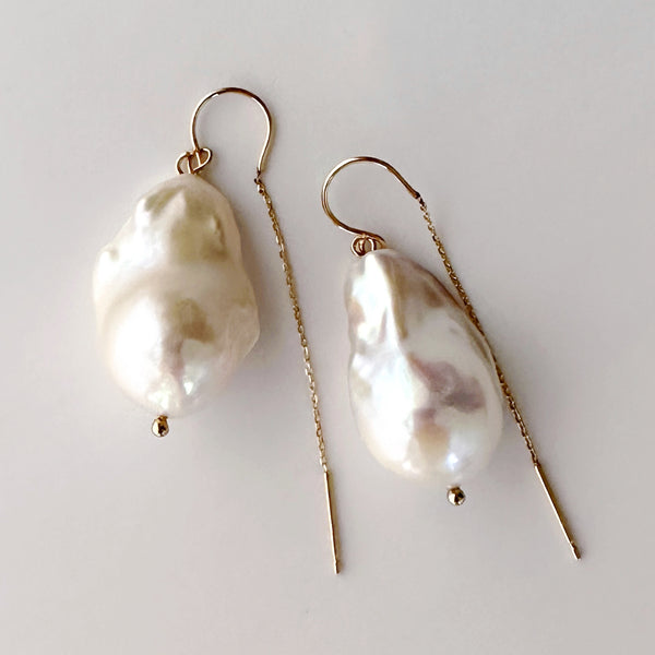 k10 oyster baroque  pearl wedding hook ピアス