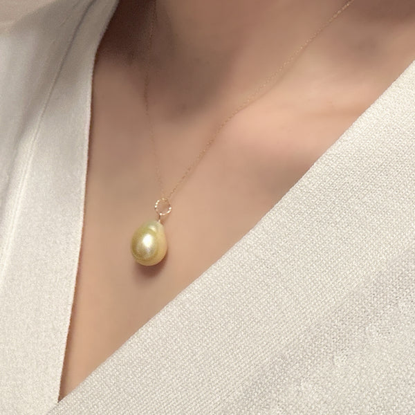 一点もの　South Sea pearl gold 12.6mm pendanttop necklace