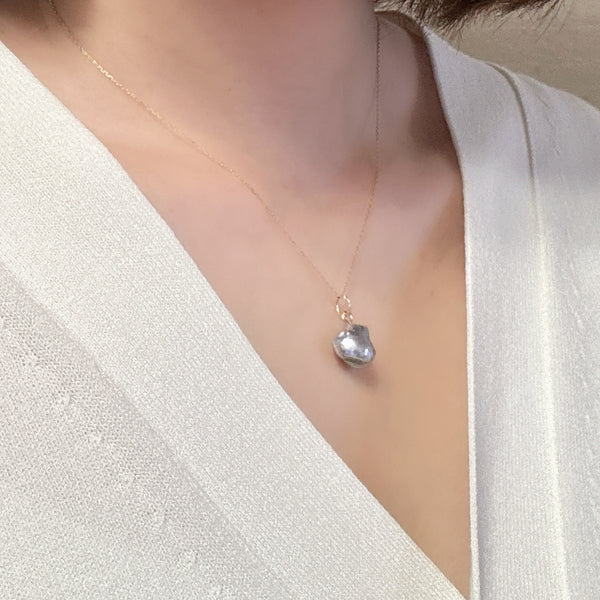 一点もの Akoya Blue 11.2mm pendant top necklace