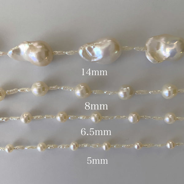 baroque pearl oyster station necklace