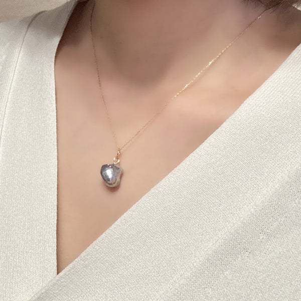 一点もの Akoya Blue 11.2mm pendant top necklace