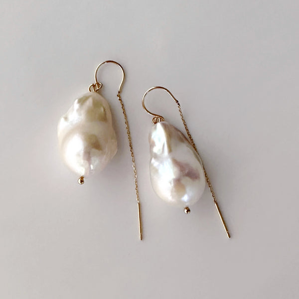 k10 oyster baroque  pearl wedding hook ピアス