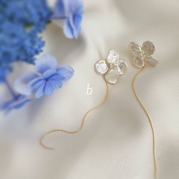 2way Hydrangea  wedding ピアス　イヤリング