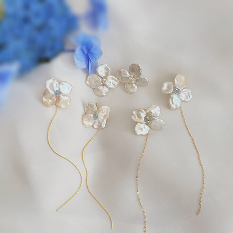 2way Hydrangea  wedding ピアス　イヤリング