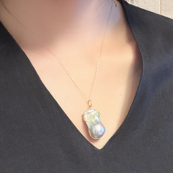 Special Baroque  pearl pendant top necklace