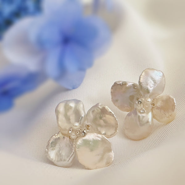 2way Hydrangea  wedding ピアス　イヤリング