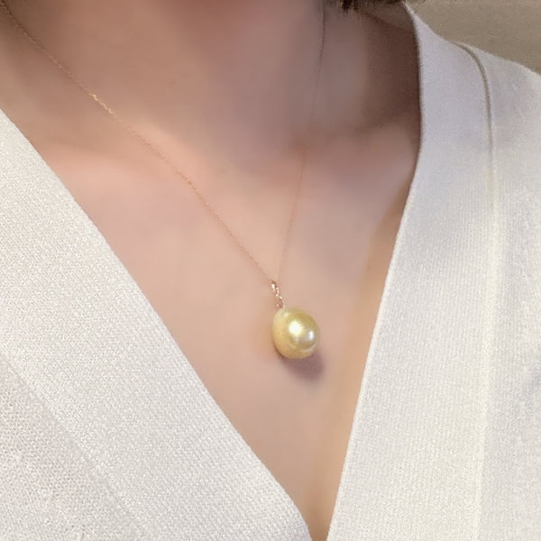 一点もの　South Sea pearl gold 12.6mm pendanttop necklace