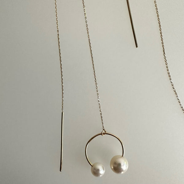 "peace lily ピースリリー"   アシンメトリー　ピアス wedding