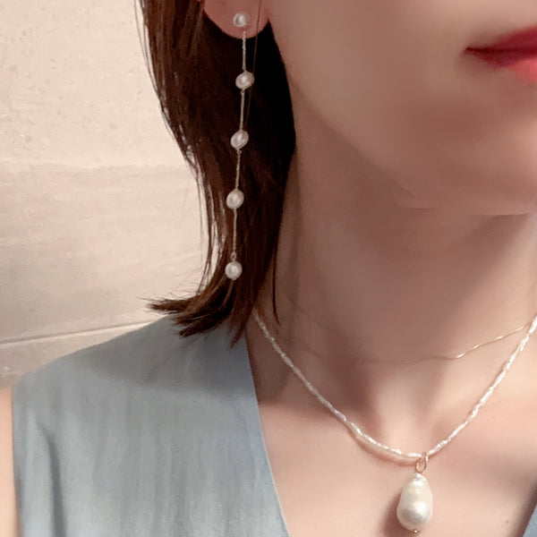 keshi pearl oyster baroque necklace ネックレス