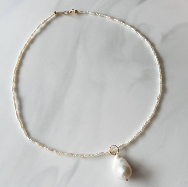 keshi pearl oyster baroque necklace ネックレス