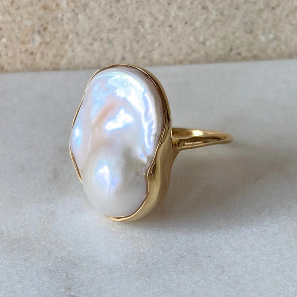 一点もの　oyster baroque  pearl リング　c - hikari pearl.