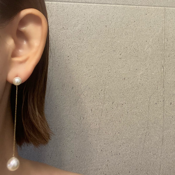 Fresh water  pearl asymmetry イヤーカフ　ピアス　イヤリング - hikari pearl.