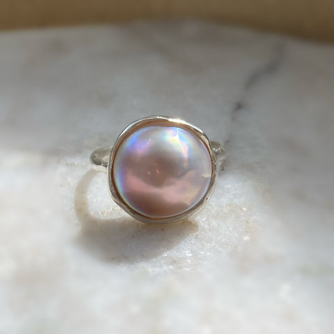 一点もの　mabe  pearl  rose ring No.6 - hikari pearl.