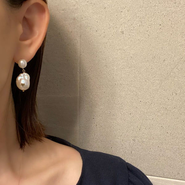 coeur oyster baroque pearl  ピアス　イヤリング - hikari pearl.