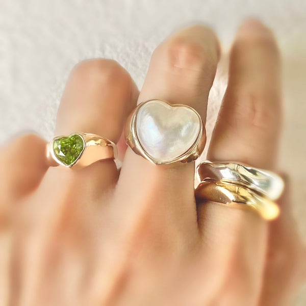 coeur motif  pearl ring - hikari pearl.