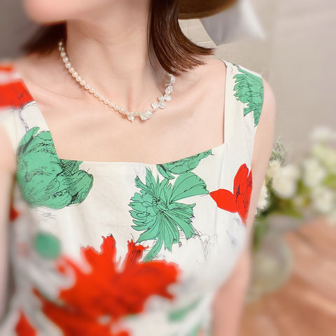 asymmetry petal  pearl necklace ネックレス - hikari pearl.