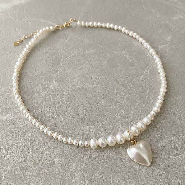 cœur motif  pearl chainネックレス - hikari pearl.