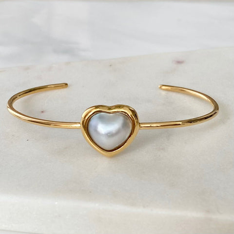 一点もの　coeur motif  pearl bangle ブレスレット - hikari pearl.