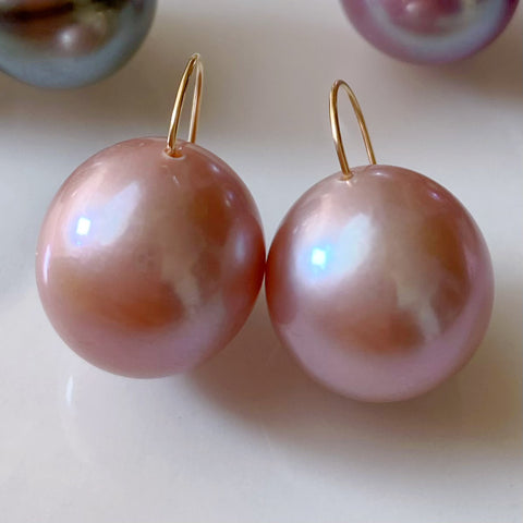 一点もの　k18 sakura pink  pearl  ピアス