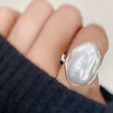 一点もの　oyster baroque  pearl ring No.23 - hikari pearl.