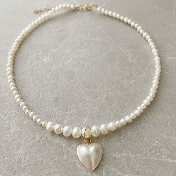 cœur motif  pearl chainネックレス - hikari pearl.