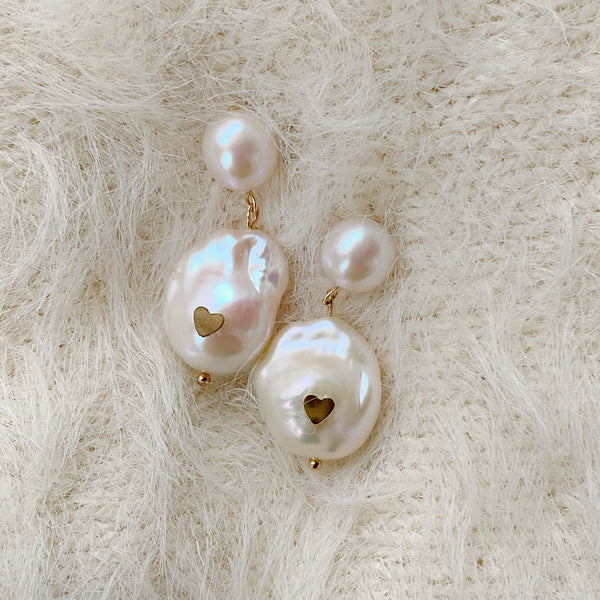 coeur oyster baroque pearl  ピアス　イヤリング - hikari pearl.