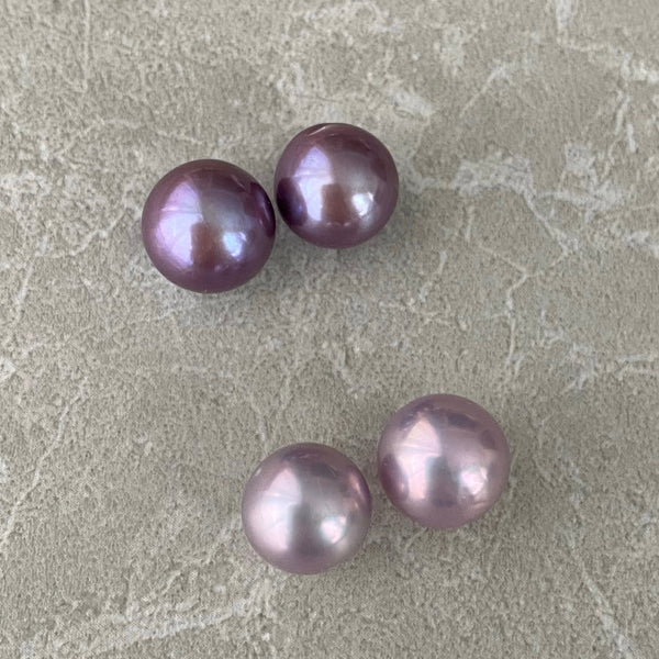 natural color  purple pink ピアス　イヤリング - hikari pearl.