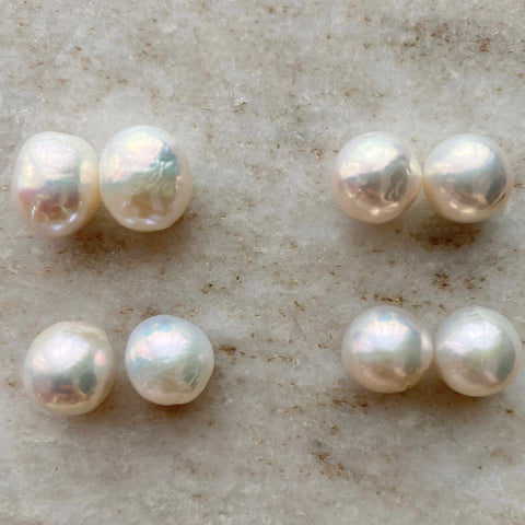 14kgf  fresh water  pearl nudeピアス　イヤリング - hikari pearl.