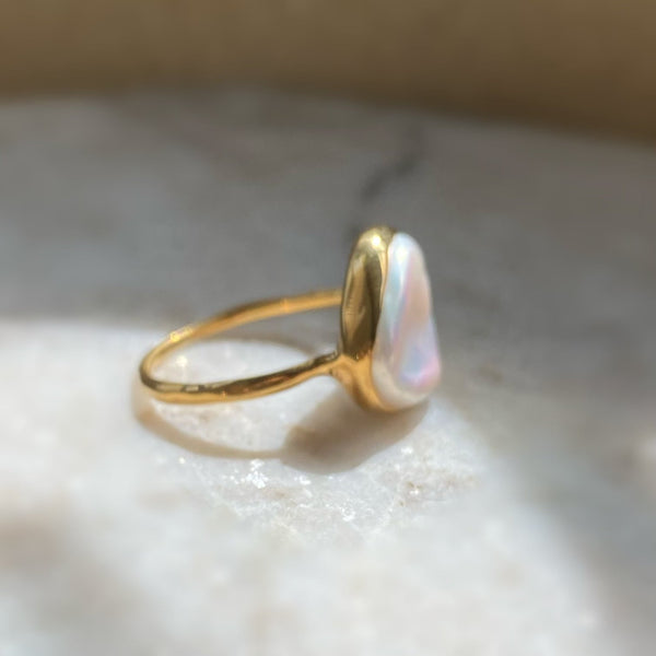 一点もの　petal  pearl ring No.8 - hikari pearl.